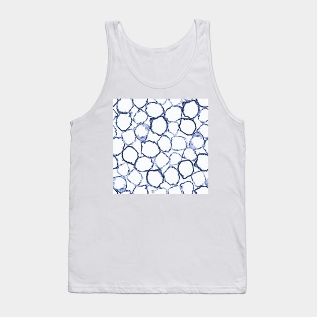 Indigo blue rings tie dyed Tank Top by marufemia